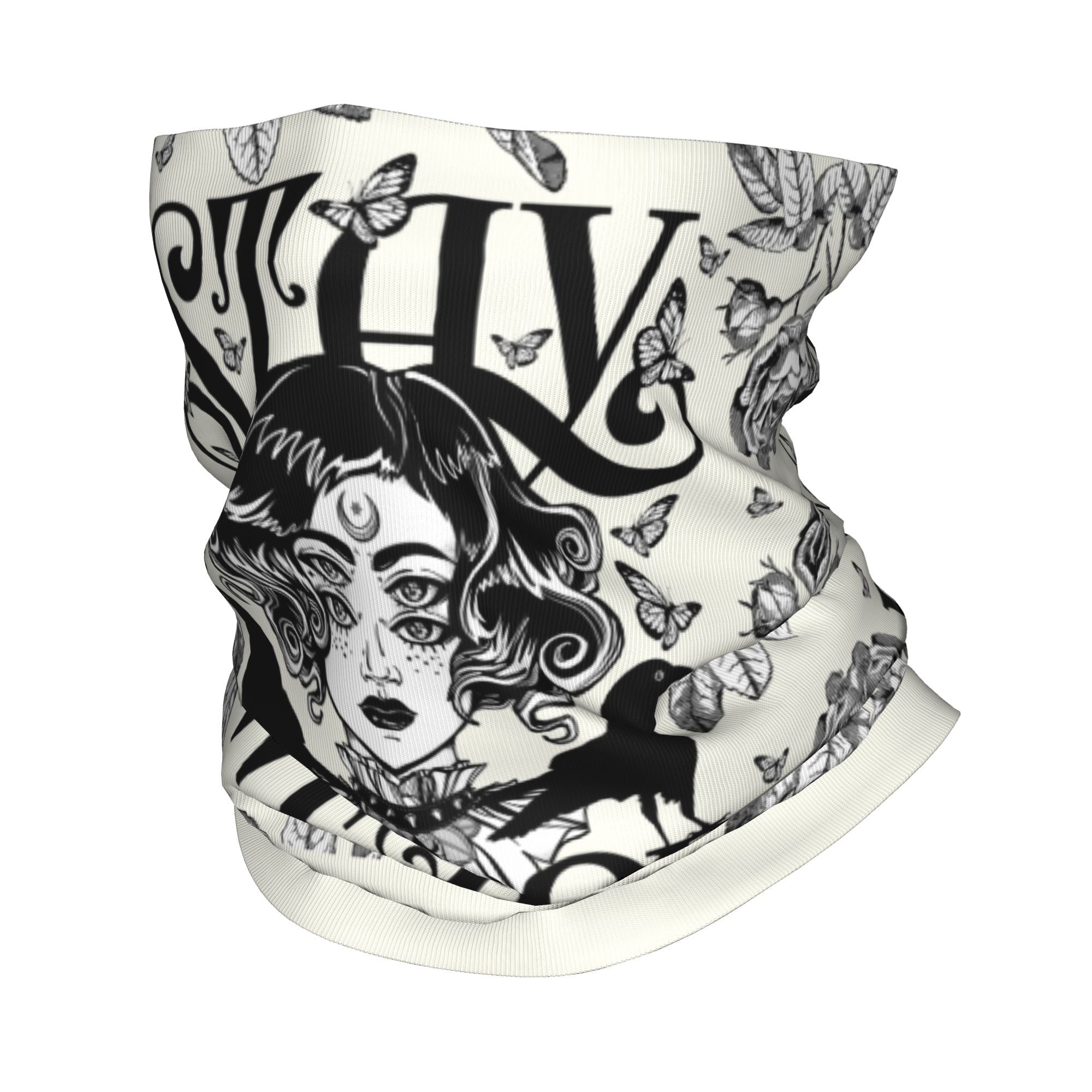 Neck Gaiter Face Cover - カスタムステイウィアードバンダナネックゲイター防風フェイススカーフカバー女性男性ハロウィン魔女帽子チューブバラクラバ