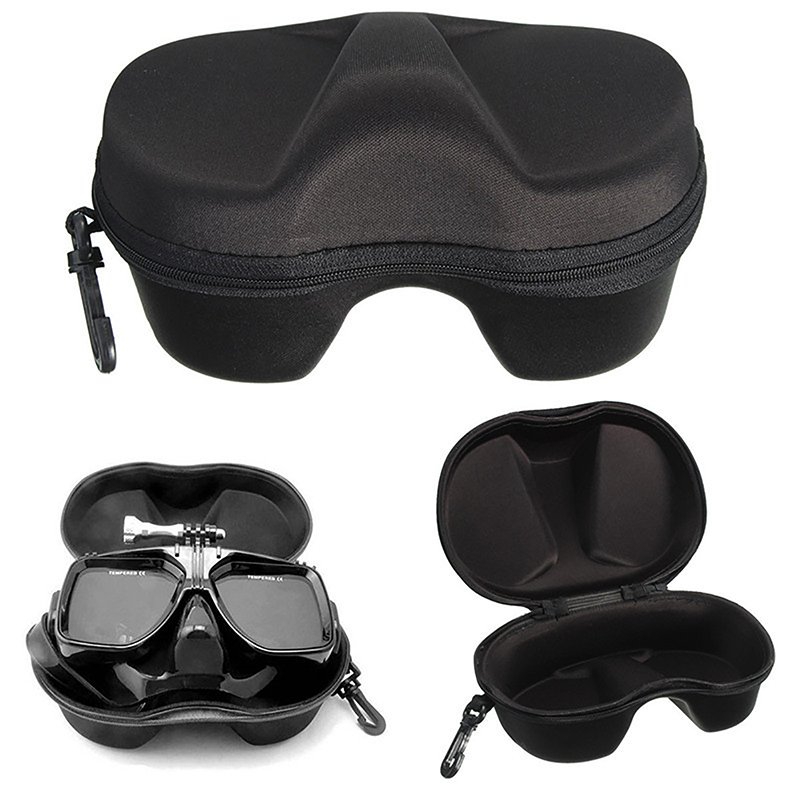 Face Mask Storage Box - ダイビングメガネ収納ボックス水中マスクゴーグルメガネ収納ダイビングフェイスカバーシュノーケルジッパーケース水中水泳用
