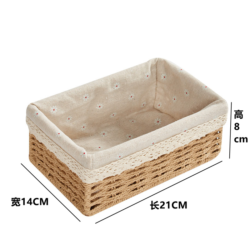 Face Mask Storage Box - 日本製籐編み収納バスケット、スナック、鍵、フェイスマスク、フルーツ用のデスクトップオーガナイザー、収納ボックス