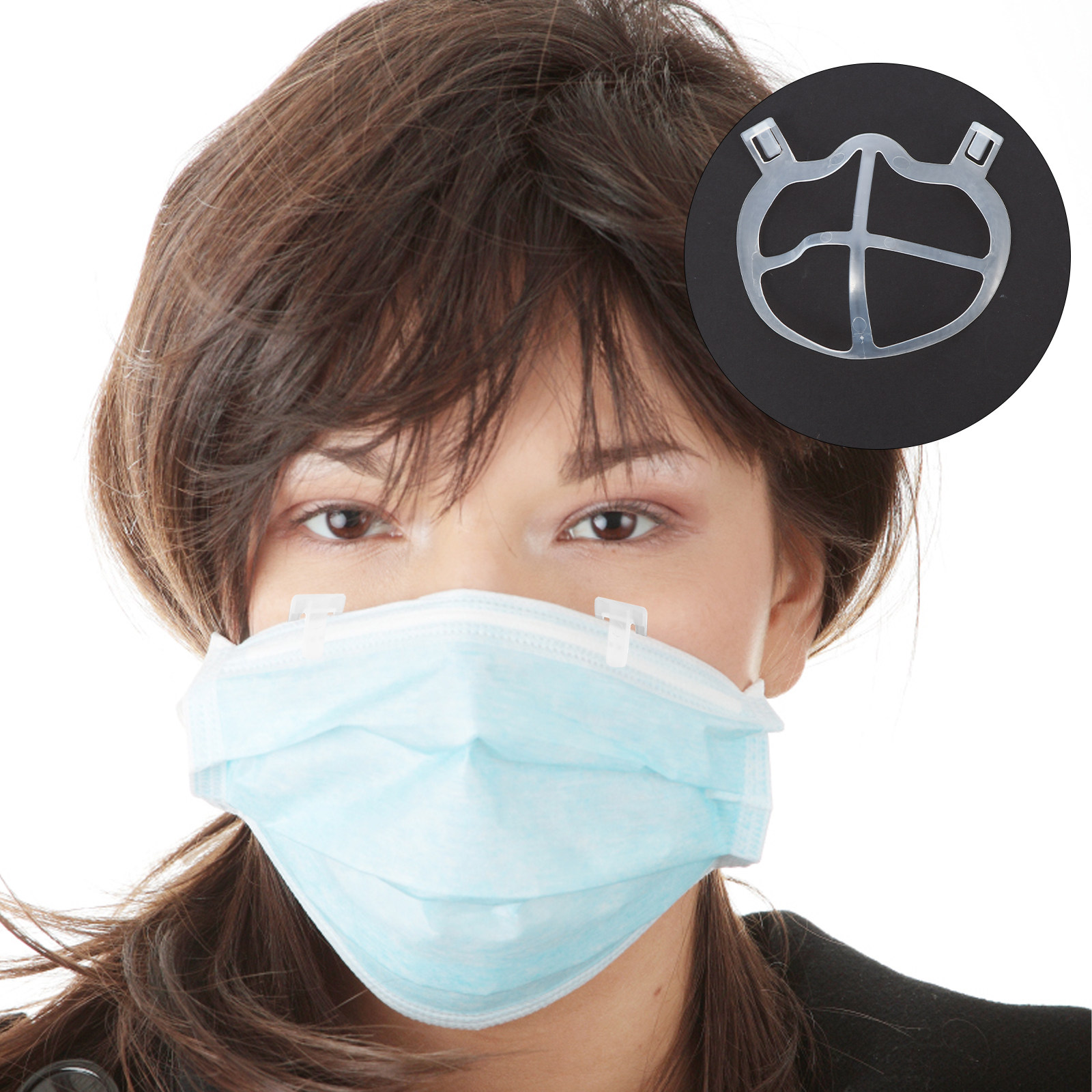 Silicone Mask Bracket - 10個入りシリコンマスクホルダー 内部サポートブラケット 3Dフェイス - 通気性があり再利用可能、高温洗浄可能なマスクスタンド
