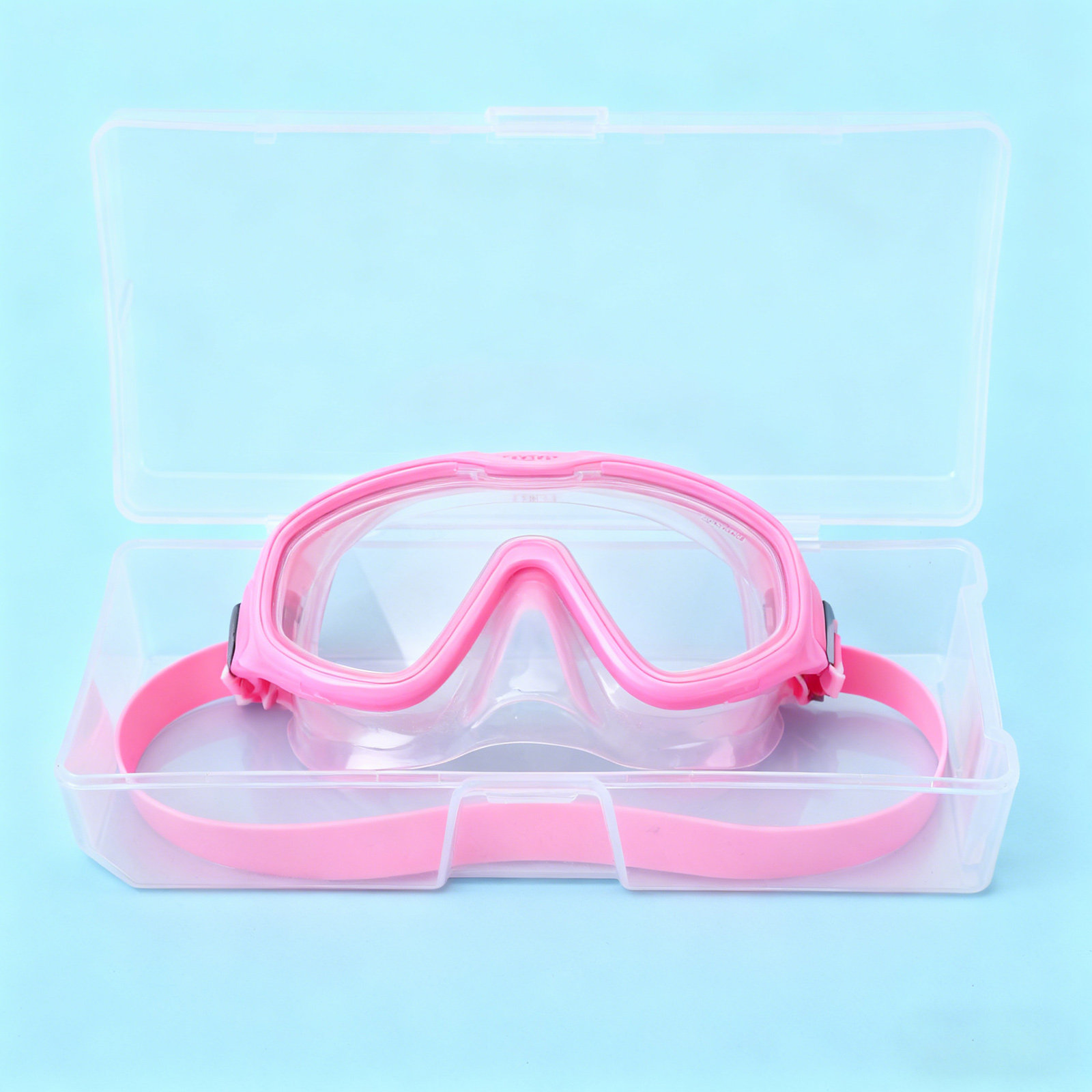 Mask Case Hard Shell - シュノーケルマスクケース ダイビング保護スイムゴーグル収納ボックス ハードシェルスキューバマスクホルダー 7.4x2.1インチ シュノーケリングギア 旅行用