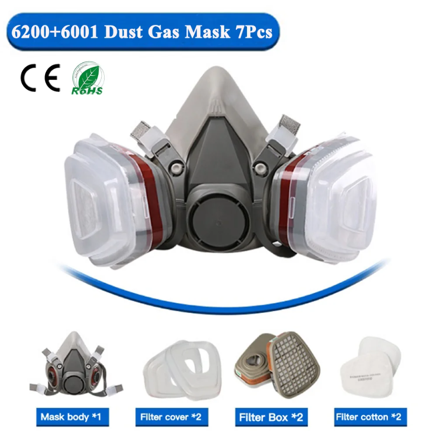 Face Mask Storage Box - 呼吸用防塵マスク 6200 ガスマスクセット 車両塗装スプレーカートリッジボックス 6001 有機酸蒸気