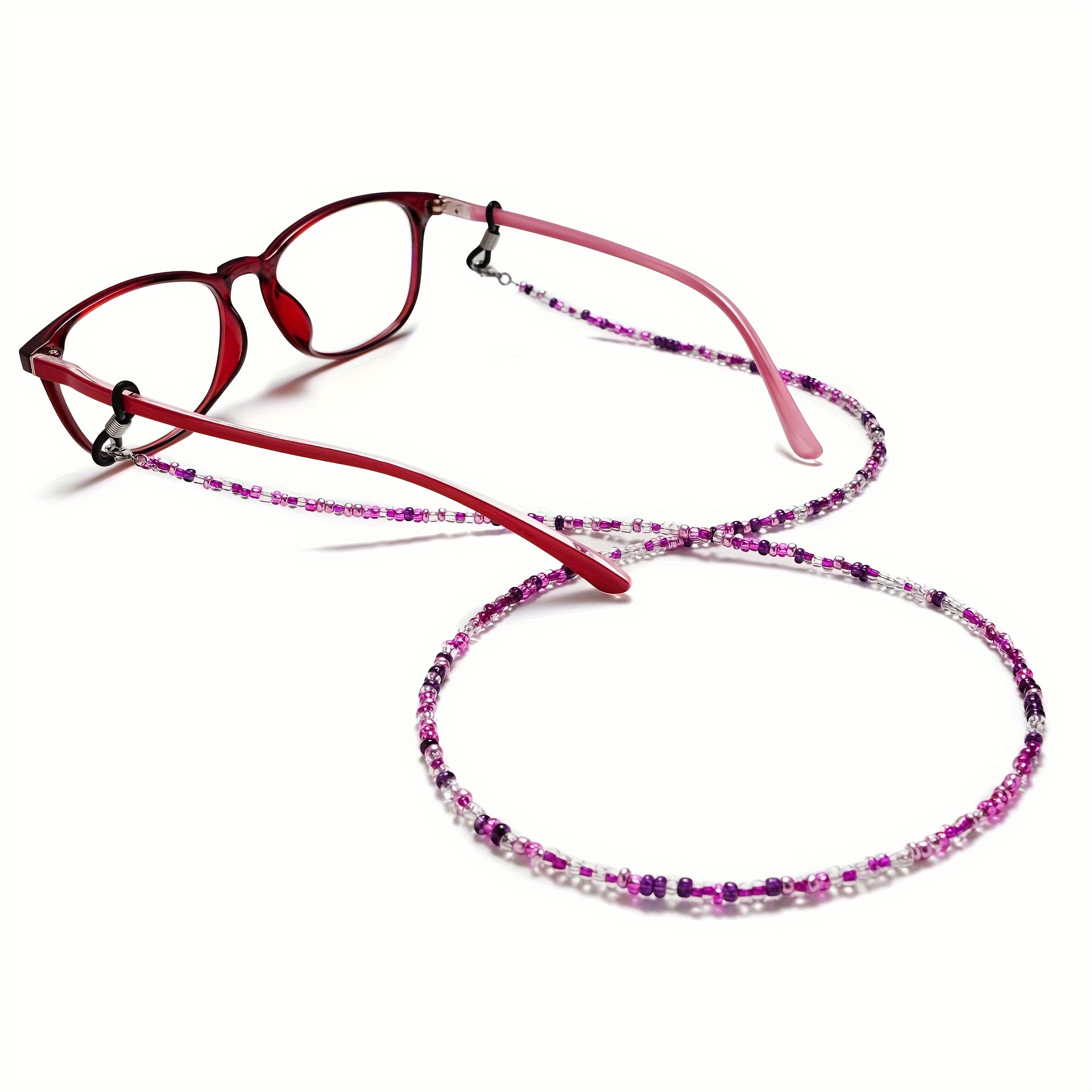 ボヘミアンビーズ眼鏡ストラップ、調節可能な滑り止めファッショ - Mask Lanyard Adjustable のレビューと価格
