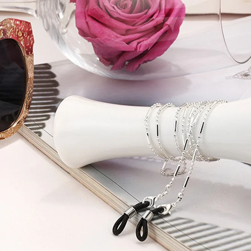 ファッションサングラスチェーン女性男性クラシックメタルフェイ - Mask Chain Holder のレビューと価格