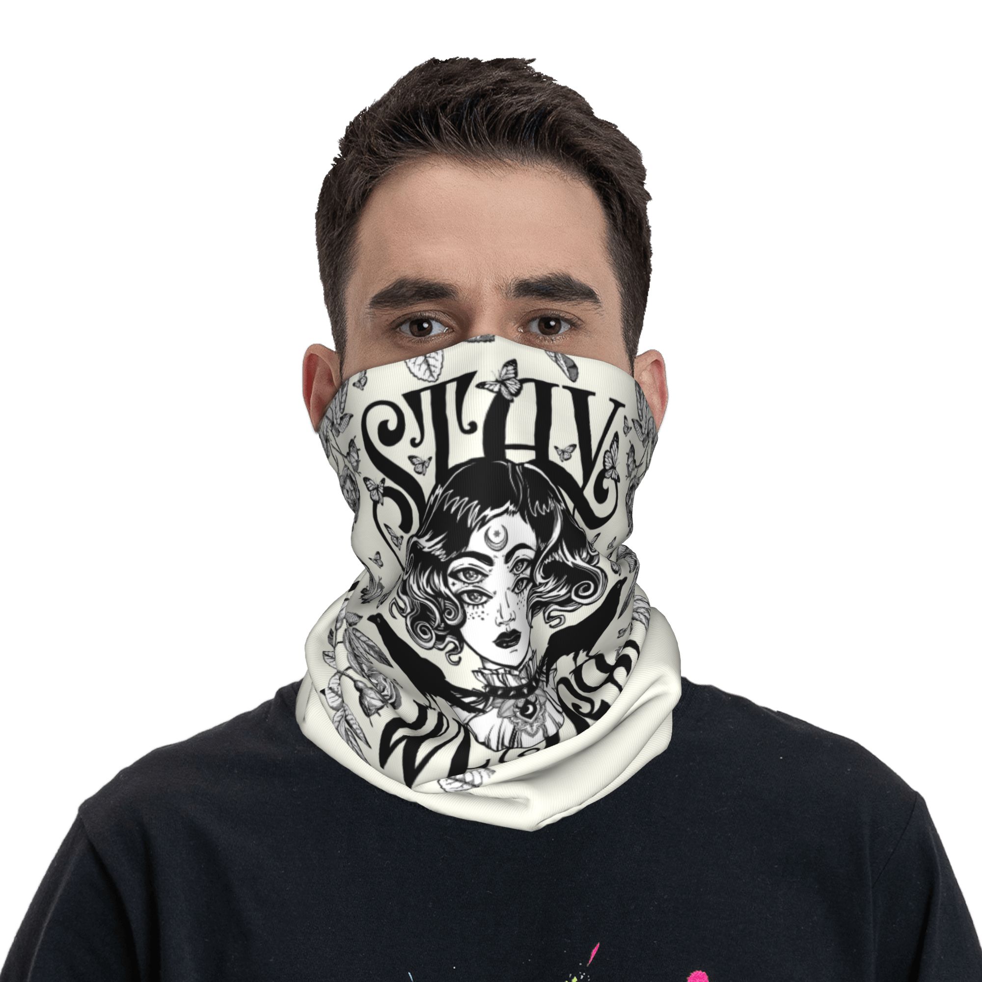 カスタムステイウィアードバンダナネックゲイター防風フェイスス - Neck Gaiter Face Cover のレビューと価格