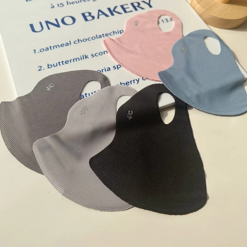 5色の糸入りアイスシルクマスク女性用ソリッドカラー通気性UV - Cloth Face Mask Washable のレビューと価格