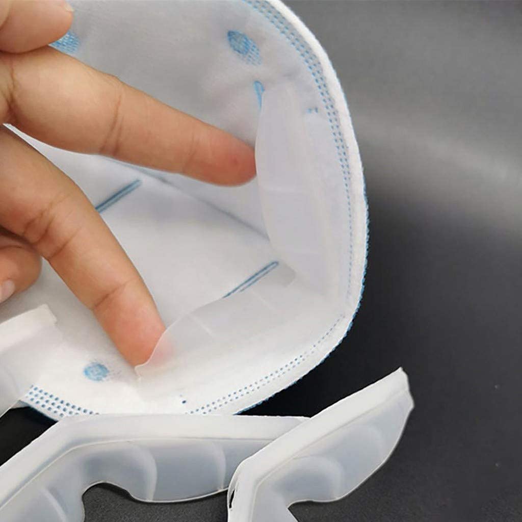 3Dマスクホルダークリップ、ノーズブリッジ、シリコンブラケッ - Silicone Mask Bracket のレビューと価格