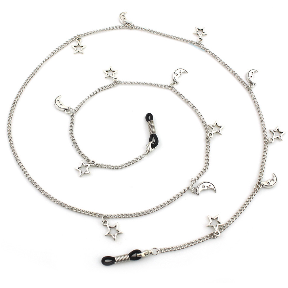 2021ヴィンテージファッションシルバー色サングラスチェーン - Mask Chain Holder のレビューと価格