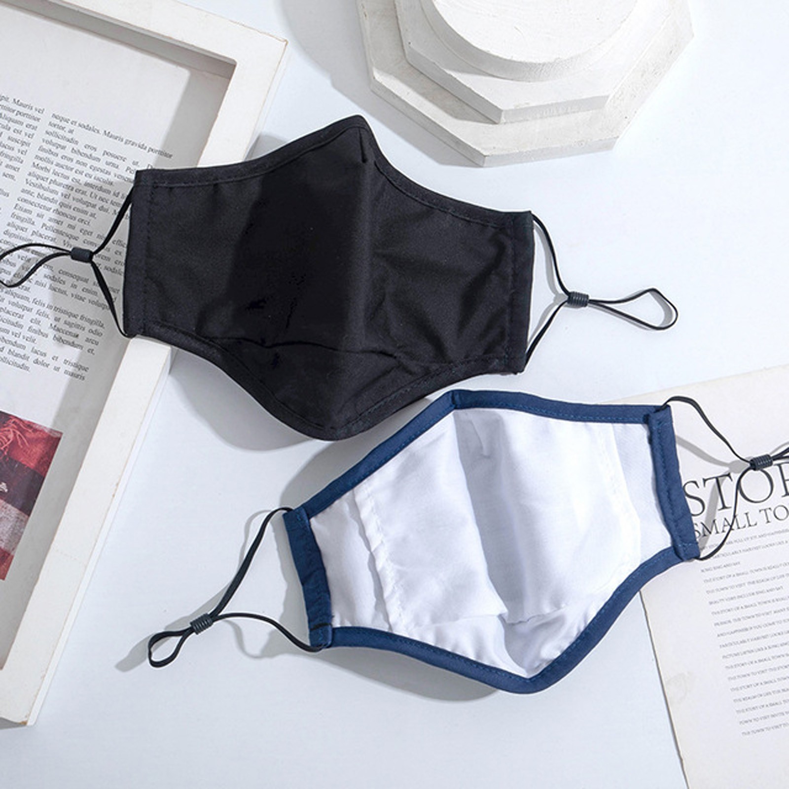 男性と女性のための無地のフェイスマスク 再利用可能なフェイス - Cloth Face Mask Washable のレビューと価格