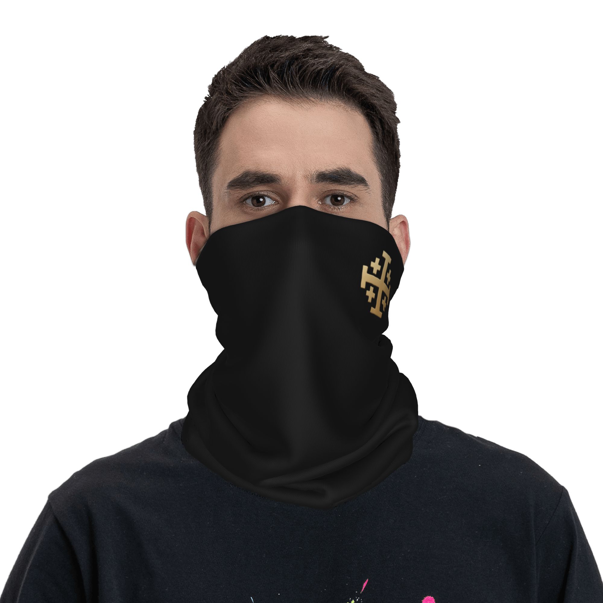 騎士エルサレムクロスクリスチャンバンダナネックカバープリント - Neck Gaiter Face Cover のレビューと価格