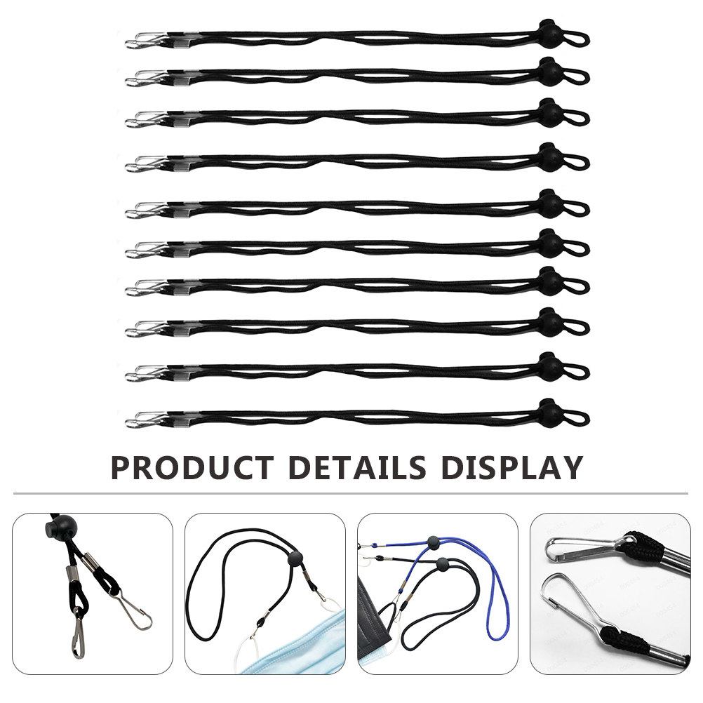 10個入り落下防止フェイスマスク用ストラップ、長さ調節可能、 - Mask Ear Saver Strap のレビューと価格